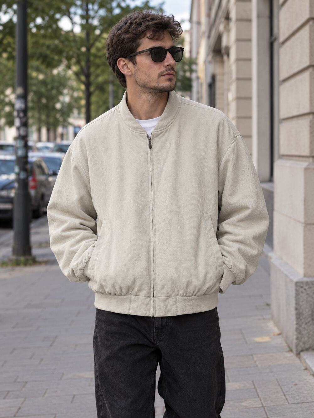 Luxurious Vintage TULLIANO Silk Bomber Jacket - Men's L